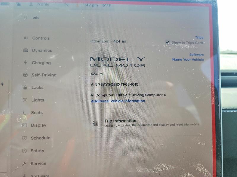 Продаж на аукціоні авто 2026 Tesla Model Y, vin: 7SAYGDEEXTF634015, номер лоту: 57019956