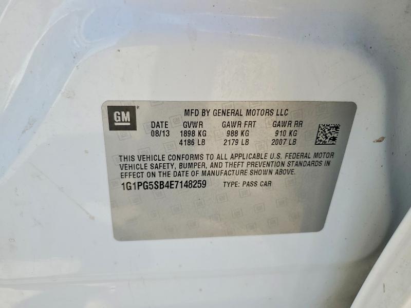 Продаж на аукціоні авто 2014 Chevrolet Cruze, vin: 1G1PG5SB4E7148259, номер лоту: 58577176