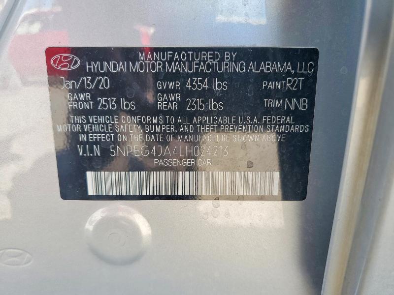 Aukcja sprzedaży 2020 Hyundai Sonata, vin: 5NPEG4JA4LH024213, numer aukcji: 58732446
