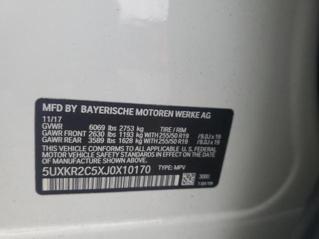 58017196 :رقم المزاد ، 5UXKR2C5XJ0X10170 vin ، 2018 Bmw X5 مزاد بيع