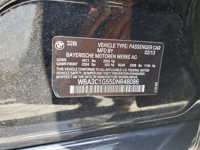 Aukcja sprzedaży 2013 Bmw 328, vin: WBA3C1G55DNR48086, numer aukcji: 56264826
