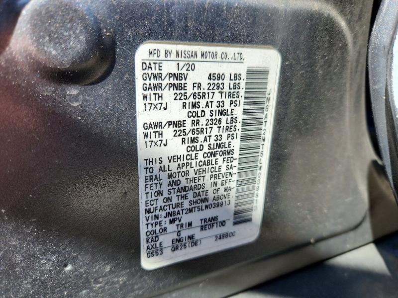 Aukcja sprzedaży 2020 Nissan Rogue, vin: JN8AT2MT5LW039913, numer aukcji: 55787406