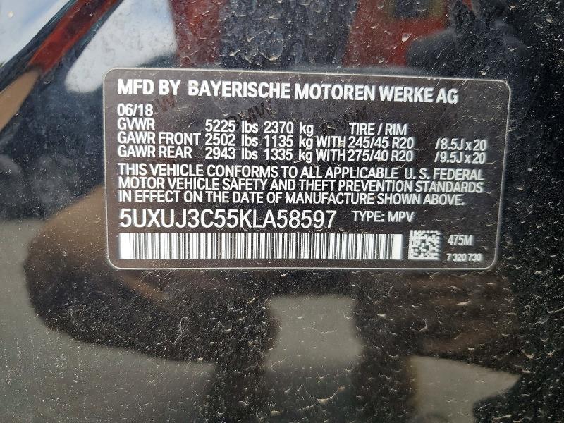 Aukcja sprzedaży 2019 Bmw X4, vin: 5UXUJ3C55KLA58597, numer aukcji: 56141096