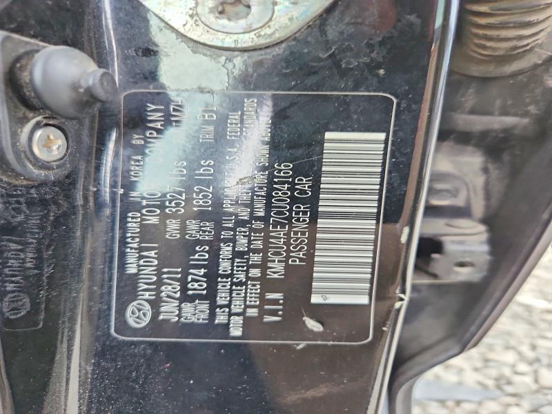58998256 :رقم المزاد ، KMHCU4AE7CU084166 vin ، 2012 Hyundai Accent مزاد بيع