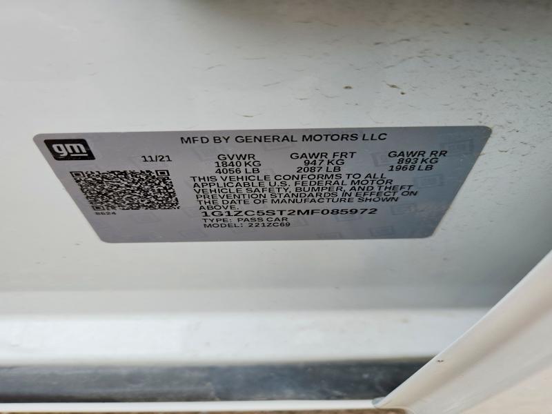 2021 Chevrolet Malibu მანქანა იყიდება აუქციონზე, vin: 1G1ZC5ST2MF085972, აუქციონის ნომერი: 57873956