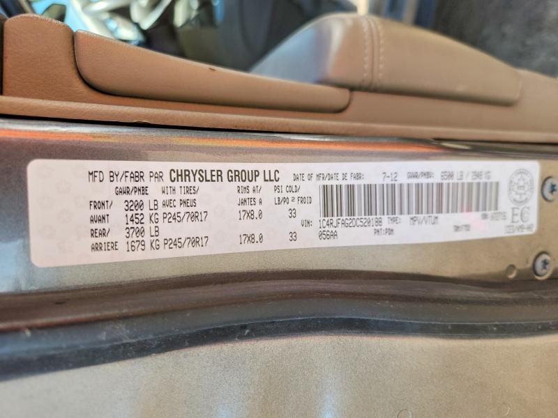 58331646 :رقم المزاد ، 1C4RJFAG2DC520188 vin ، 2013 Jeep Grand Cherokee مزاد بيع