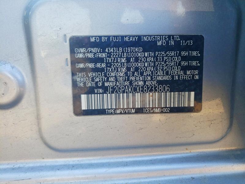 Продажа на аукционе авто 2014 Subaru Xv Crosstrek, vin: JF2GPAKCXE8233806, номер лота: 56355256