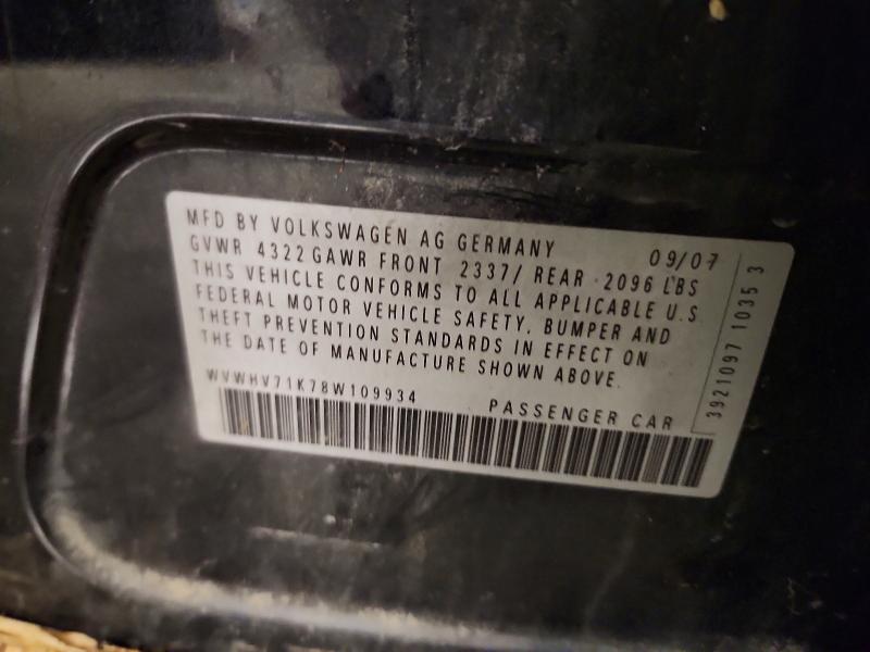Aukcja sprzedaży 2008 Volkswagen Gti, vin: WVWHV71K78W109934, numer aukcji: 56993716