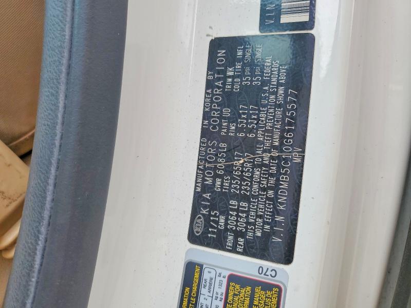 Aukcja sprzedaży 2016 Kia Sedona, vin: KNDMB5C10G6175577, numer aukcji: 56547476