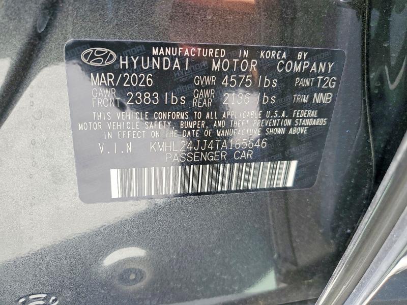 Aukcja sprzedaży 2026 Hyundai Sonata Hybrid, vin: KMHL24JJ4TA165646, numer aukcji: 57972886