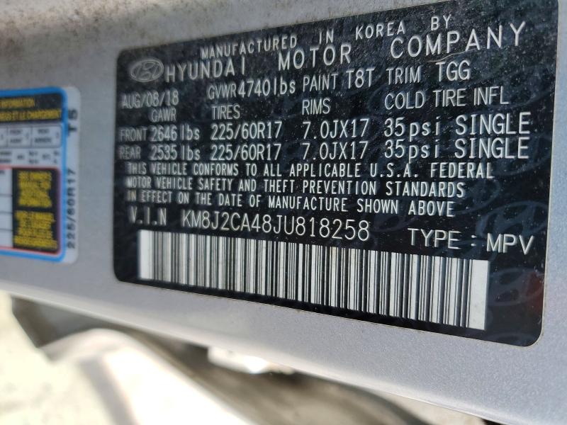 Aukcja sprzedaży 2018 Hyundai Tucson, vin: KM8J2CA48JU818258, numer aukcji: 56813406