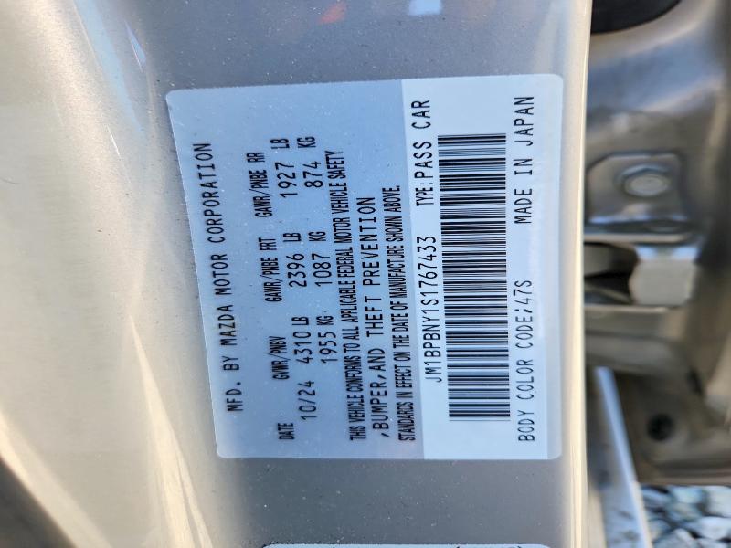 56637456 :رقم المزاد ، JM1BPBNY1S1767433 vin ، 2025 Mazda 3 مزاد بيع
