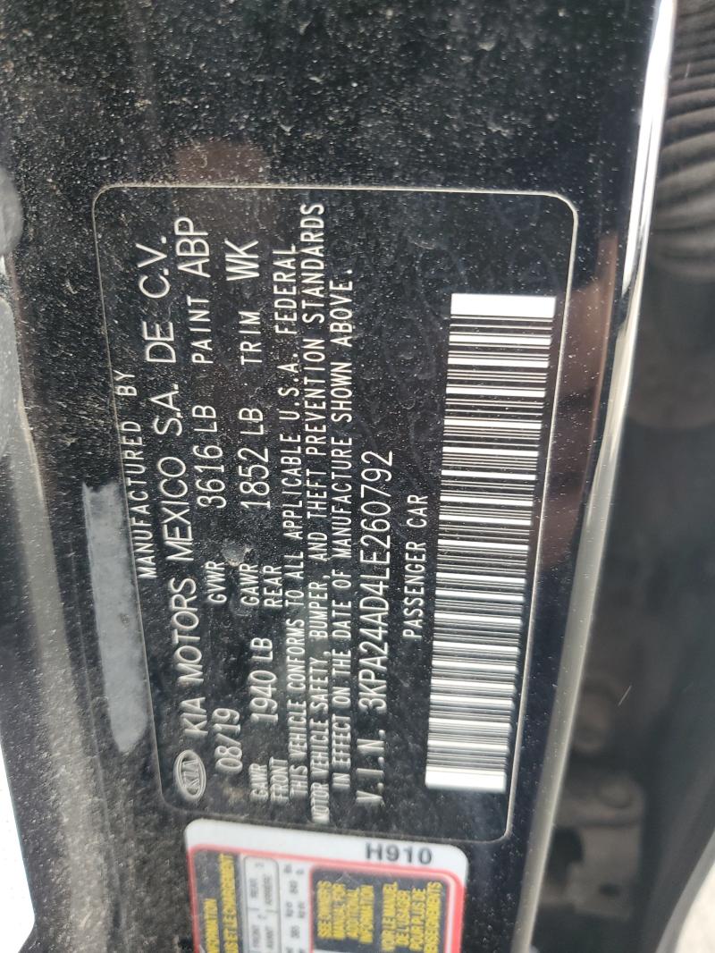 Aukcja sprzedaży 2020 Kia Rio, vin: 3KPA24AD4LE260792, numer aukcji: 55310116