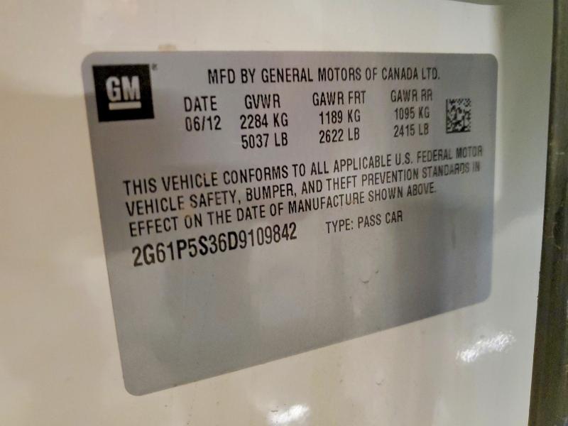 Продаж на аукціоні авто 2013 Cadillac Xts, vin: 2G61P5S36D9109842, номер лоту: 58404076