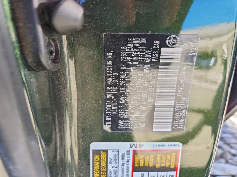 Продаж на аукціоні авто 2011 Toyota Camry, vin: 4T1BF3EK9BU591732, номер лоту: 55598866