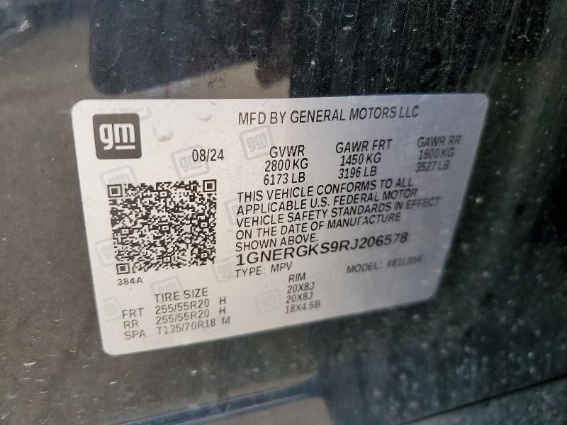 Aukcja sprzedaży 2024 Chevrolet Traverse, vin: 1GNERGKS9RJ206578, numer aukcji: 57870556