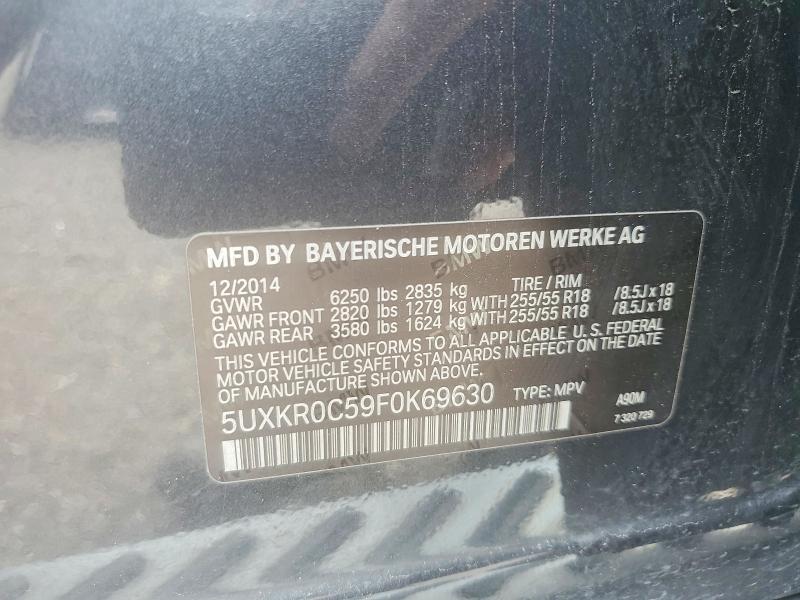 Продажа на аукционе авто 2015 Bmw X5, vin: 5UXKR0C59F0K69630, номер лота: 57326116