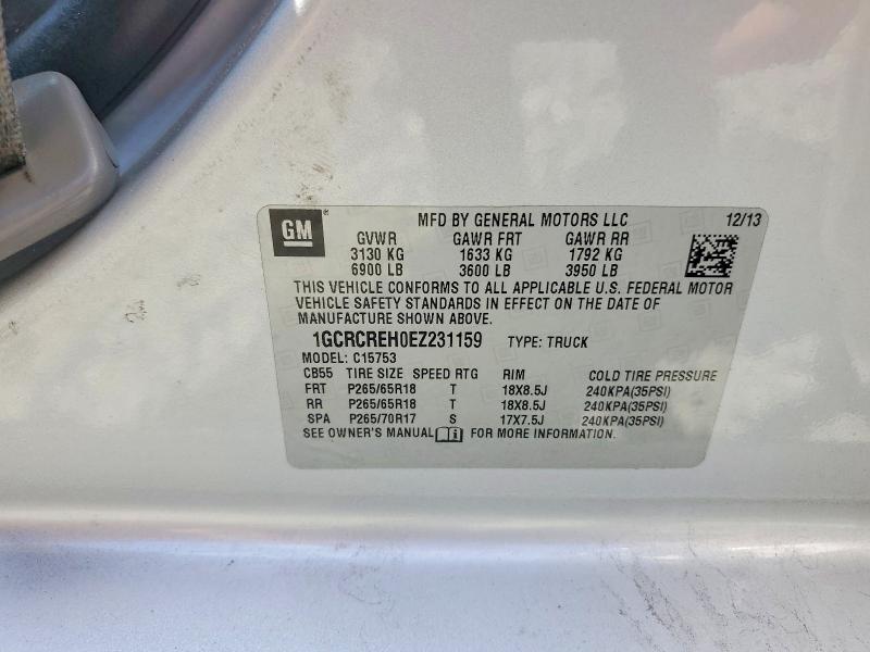 Aukcja sprzedaży 2014 Chevrolet Silverado, vin: 1GCRCREH0EZ231159, numer aukcji: 76293385