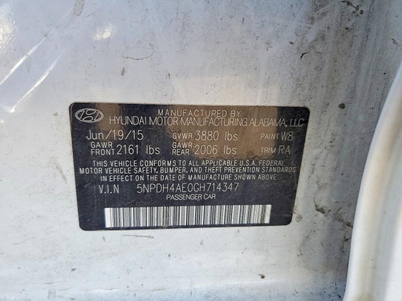 Продаж на аукціоні авто 2016 Hyundai Elantra, vin: 5NPDH4AE0GH714347, номер лоту: 55834306