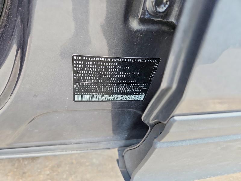 2023 Volkswagen Tiguan მანქანა იყიდება აუქციონზე, vin: 3VV3B7AX8PM029847, აუქციონის ნომერი: 57678596