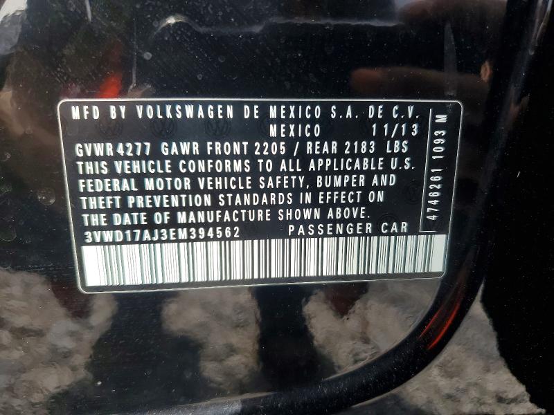 Продаж на аукціоні авто 2014 Volkswagen Jetta, vin: 3VWD17AJ3EM394562, номер лоту: 57552826