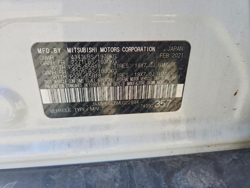 56273346 :رقم المزاد ، JA4ARUAU5MU022894 vin ، 2021 Mitsubishi Outlander Sport مزاد بيع