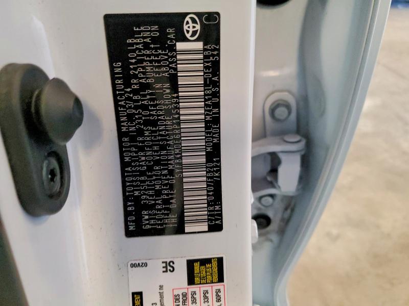 55818306 :رقم المزاد ، 5YFB4MDE6RP145394 vin ، 2024 Toyota Corolla مزاد بيع
