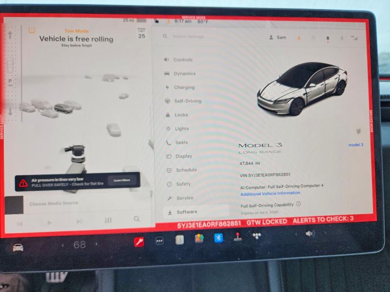 58587806 :رقم المزاد ، 5YJ3E1EA0RF862851 vin ، 2024 Tesla Model 3 مزاد بيع
