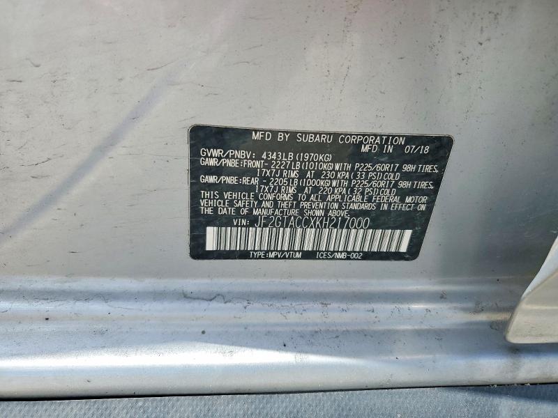 Продажа на аукционе авто 2019 Subaru Crosstrek, vin: JF2GTACCXKH217000, номер лота: 57880126