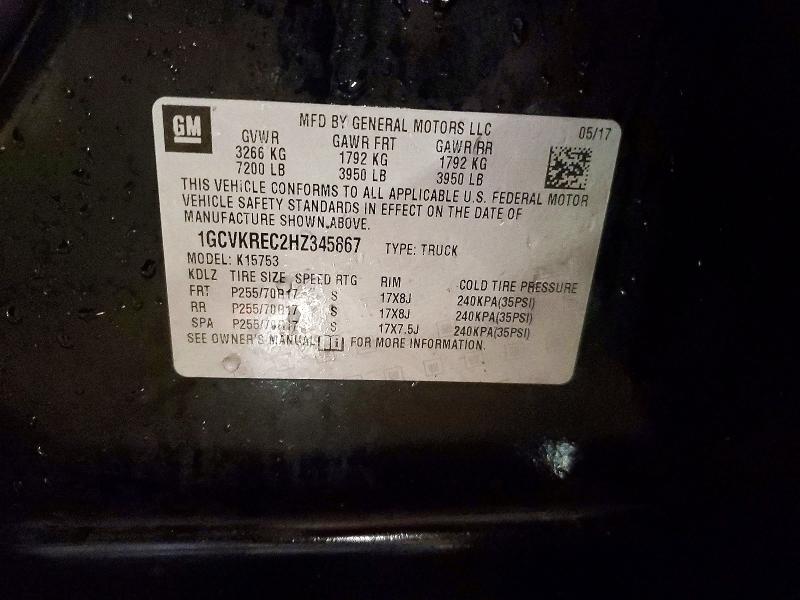 Продажа на аукционе авто 2017 Chevrolet Silverado, vin: 1GCVKREC2HZ345867, номер лота: 56336716
