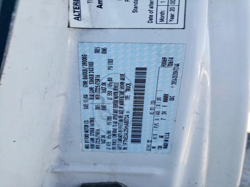 Aukcja sprzedaży 2005 Ford Econoline, vin: 1FTNE24L35HA80734, numer aukcji: 56115566
