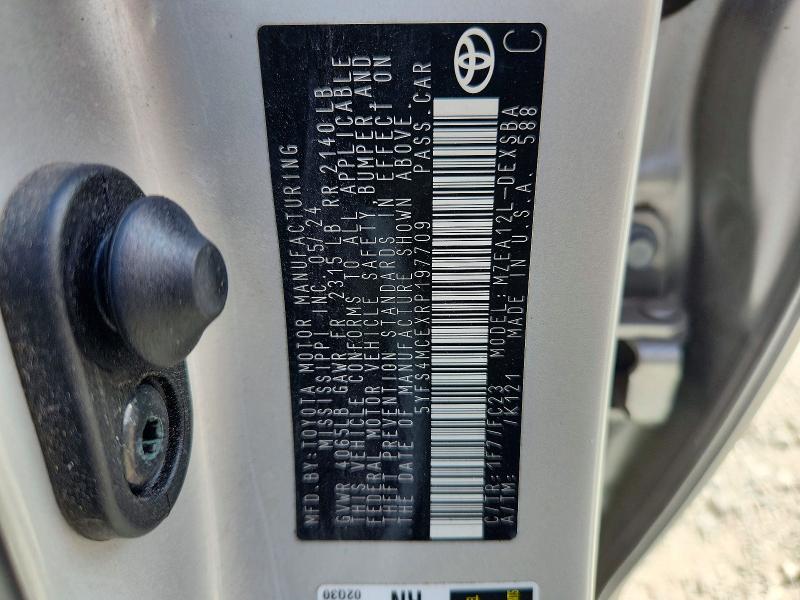 Aukcja sprzedaży 2024 Toyota Corolla, vin: 5YFS4MCEXRP197709, numer aukcji: 56389216