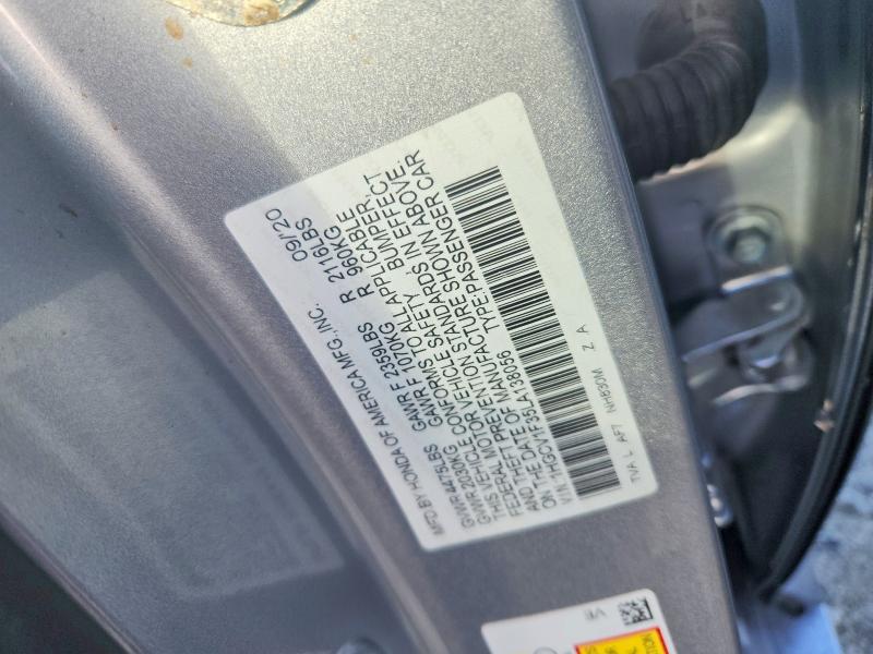 Aukcja sprzedaży 2020 Honda Accord, vin: 1HGCV1F35LA138056, numer aukcji: 58368556