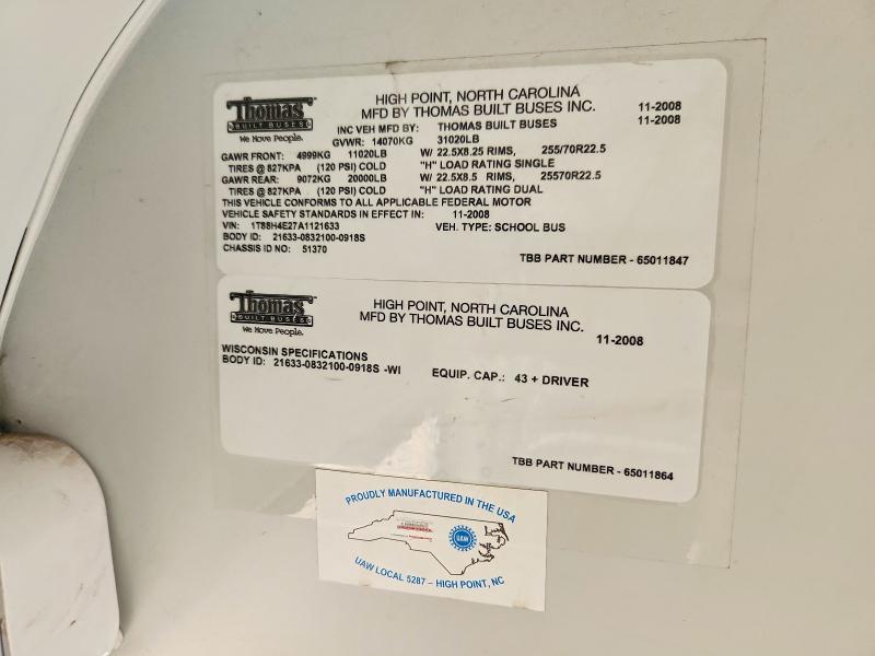 Продажа на аукционе авто 2010 Thomas Saf-t-liner Hdx, vin: 1T88H4E27A1121633, номер лота: 47112466
