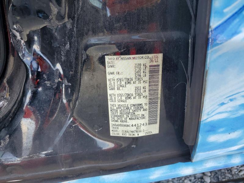 Продажа на аукционе авто 2011 Nissan Frontier, vin: 1N6AD0ER6BC441243, номер лота: 57326386