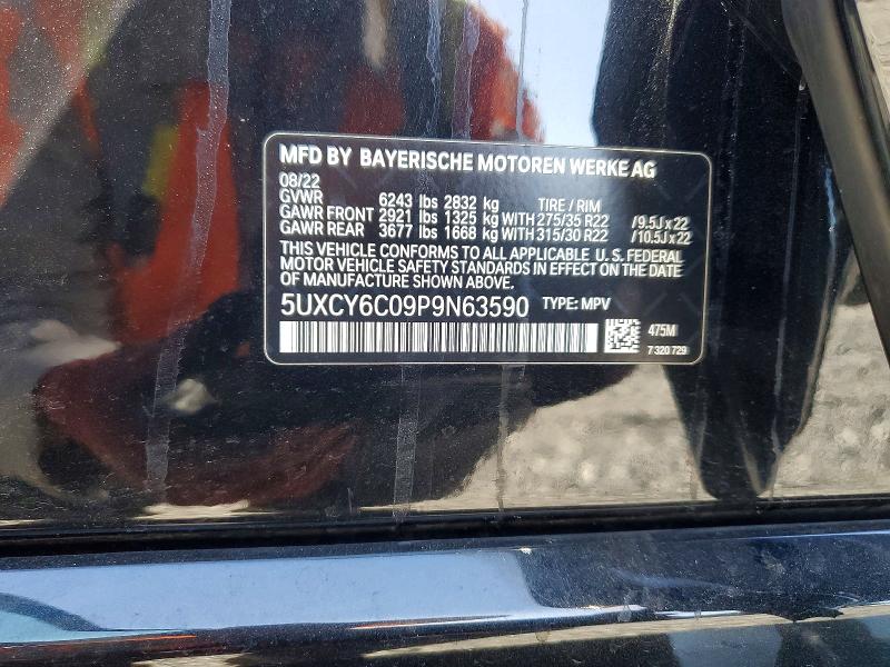 Aukcja sprzedaży 2023 Bmw X6, vin: 5UXCY6C09P9N63590, numer aukcji: 55593246