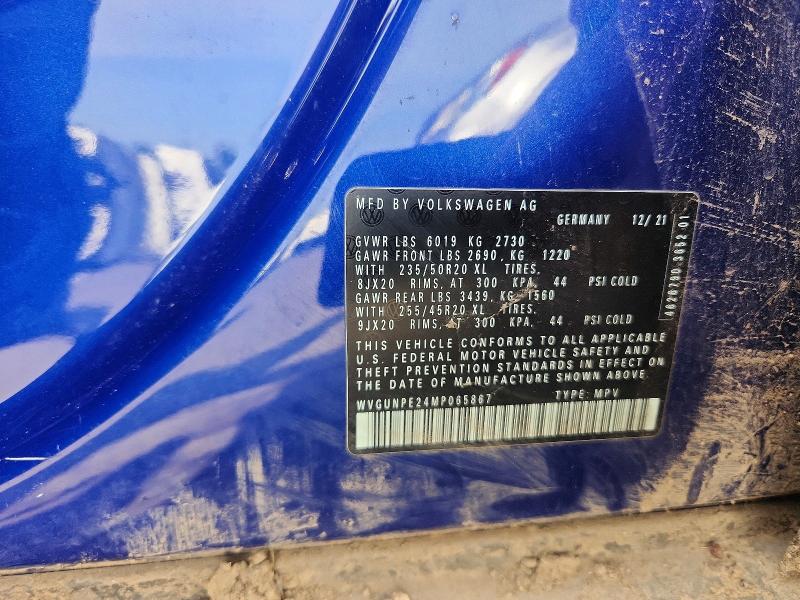 Auction sale of the 2021 Volkswagen Id.4, vin: WVGUNPE24MP065867, lot number: 58490556