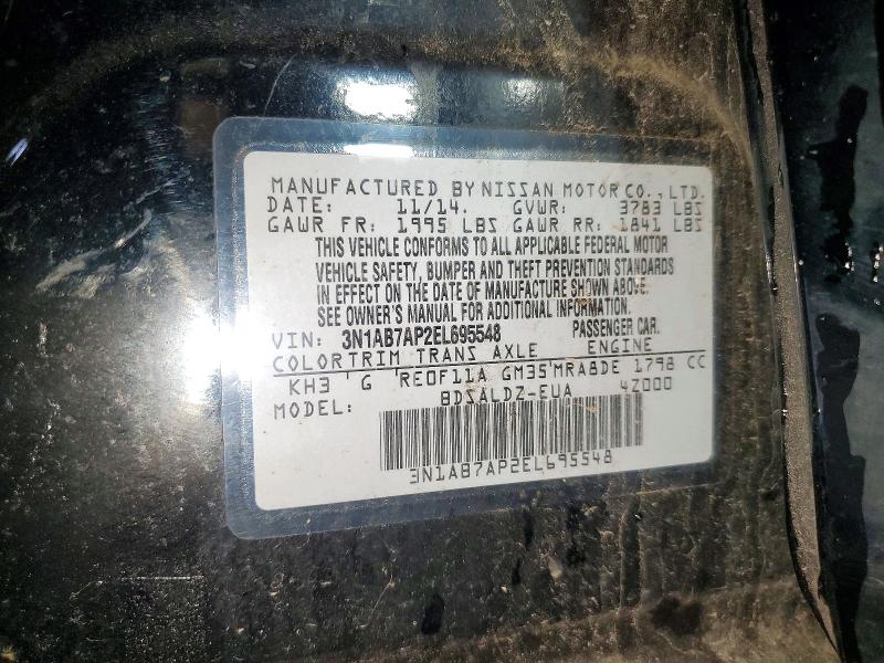 Aukcja sprzedaży 2014 Nissan Sentra, vin: 3N1AB7AP2EL695548, numer aukcji: 56426196