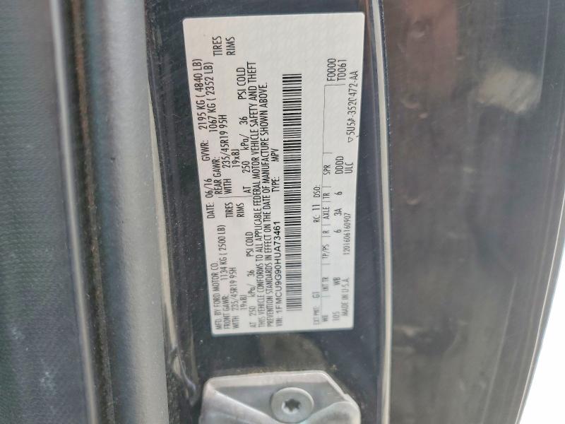 Aukcja sprzedaży 2017 Ford Escape, vin: 1FMCU9G90HUA73461, numer aukcji: 58106076