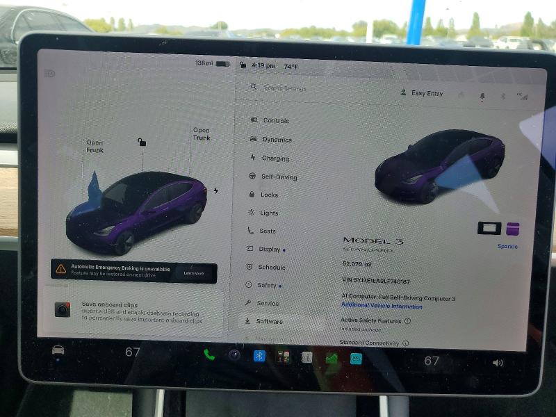 Продаж на аукціоні авто 2020 Tesla Model 3, vin: 5YJ3E1EA9LF740187, номер лоту: 59543716
