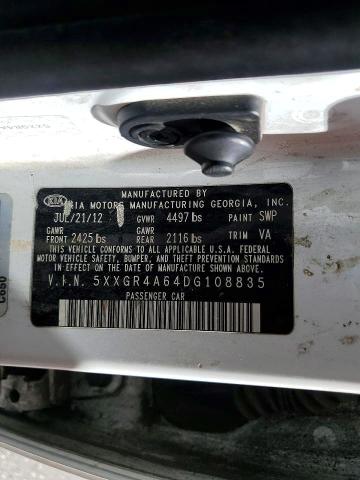 56173126 :رقم المزاد ، 5XXGR4A64DG108835 vin ، 2013 Kia Optima مزاد بيع