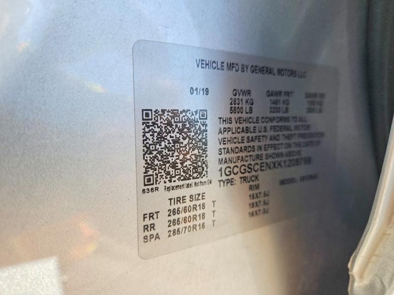 Продажа на аукционе авто 2019 Chevrolet Colorado, vin: 1GCGSCENXK1208799, номер лота: 56492106