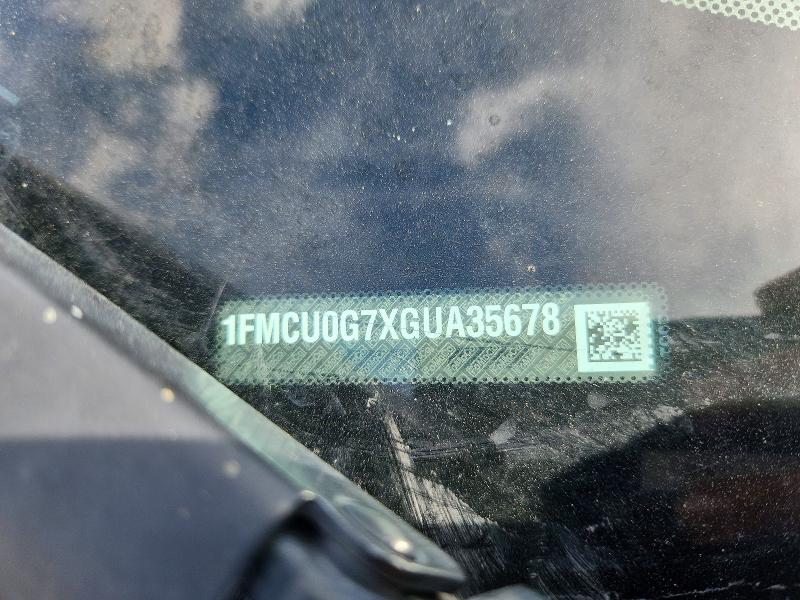 2016 Ford Escape მანქანა იყიდება აუქციონზე, vin: 1FMCU0G7XGUA35678, აუქციონის ნომერი: 54137846