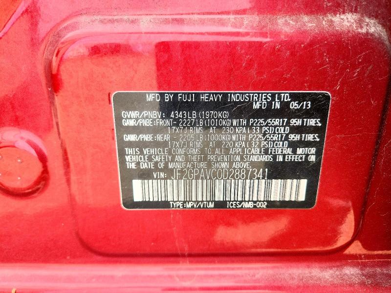 Продажа на аукционе авто 2013 Subaru Xv Crosstrek, vin: JF2GPAVC0D2887341, номер лота: 55773026
