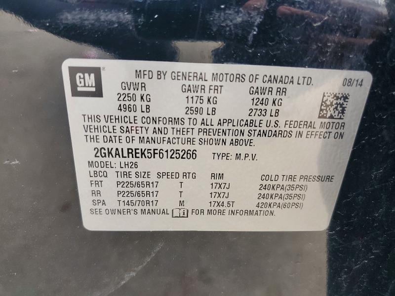 Продажа на аукционе авто 2015 Gmc Terrain, vin: 2GKALREK5F6125266, номер лота: 58061146