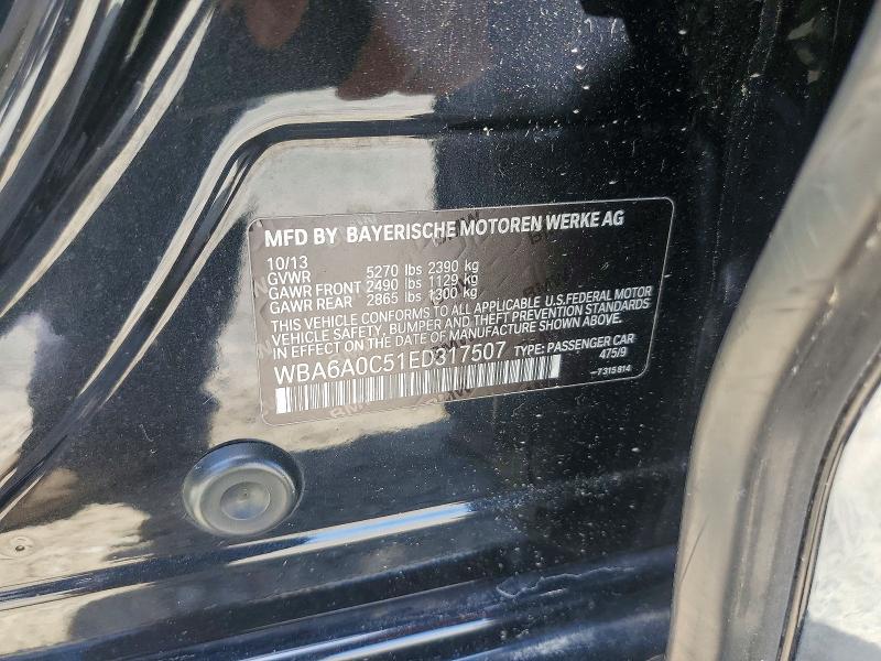 Продаж на аукціоні авто 2014 Bmw 640, vin: WBA6A0C51ED317507, номер лоту: 57172876