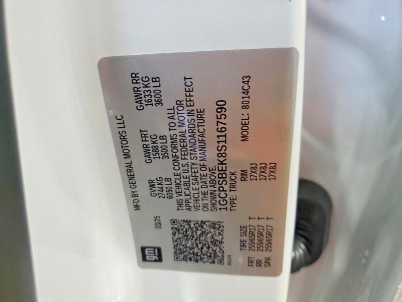 Продажа на аукционе авто 2025 Chevrolet Colorado, vin: 1GCPSBEK8S1167590, номер лота: 57549386