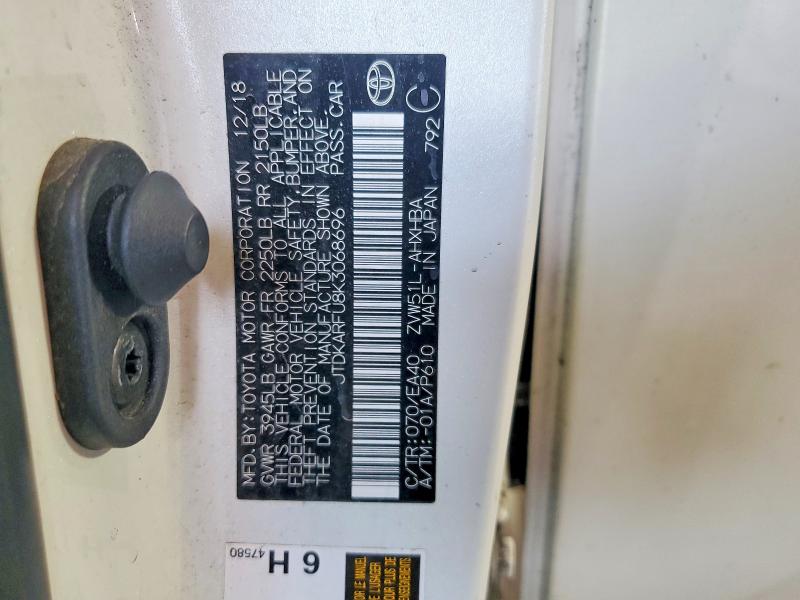 Продаж на аукціоні авто 2019 Toyota Prius, vin: JTDKARFU8K3068696, номер лоту: 55934676