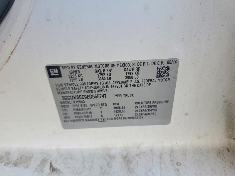 57187016 :رقم المزاد ، 3GCUKSEC9EG565747 vin ، 2014 Chevrolet Silverado مزاد بيع