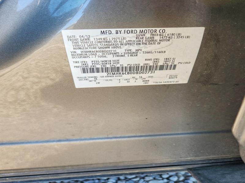 Продажа на аукционе авто 2013 Ford Flex, vin: 2FMHK6C80DBD02731, номер лота: 56316336
